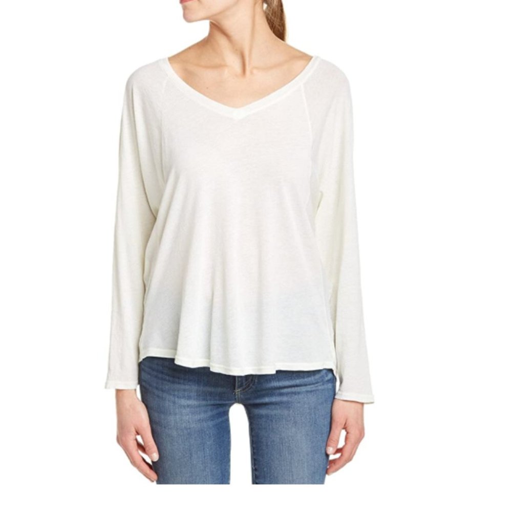 NWT Splendid Women's Dolman Sleeve Top Size S V-Neck Tee Mint Green $90 K238